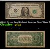 Image 1 : 1963B "Barr Note" $1 Green Seal Federal Reserve Note Grades vf+