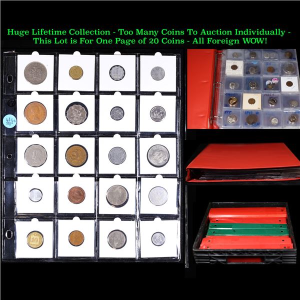 Huge Liifetime Collection - Too Many Coins To Auction Individually - This Lot is For One Page of 20 