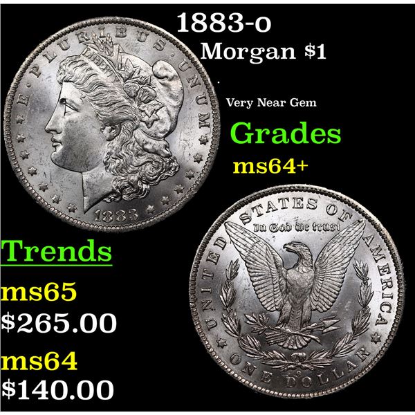 1883-o Morgan Dollar $1 Grades Choice+ Unc