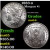 Image 1 : 1883-o Morgan Dollar $1 Grades Choice+ Unc