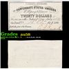 Image 1 : 1861 $20 Confederate Note CSA Grades Choice AU/BU Slider