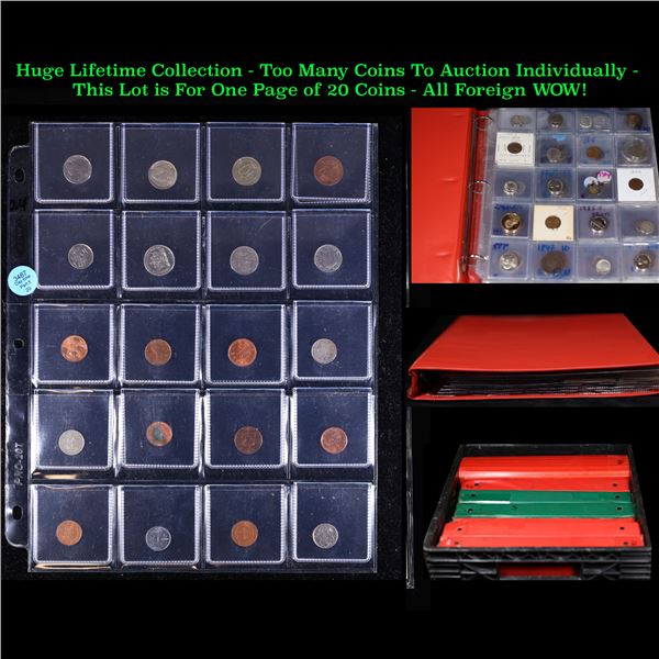 Huge Liifetime Collection - Too Many Coins To Auction Individually - This Lot is For One Page of 20 