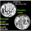 Image 1 : 1945-p Mercury Dime 10c Grades GEM++ Unc