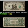 Image 1 : 1963B "Barr Note" $1 Green Seal Federal Reserve Note Grades vf+