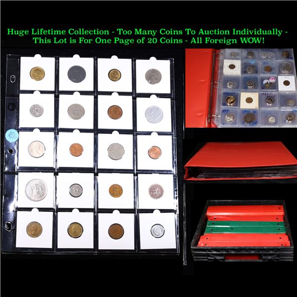 Huge Liifetime Collection - Too Many Coins To Auction Individually - This Lot is For One Page of 20 