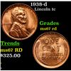 Image 1 : 1938-d Lincoln Cent 1c Grades GEM++ Unc RD
