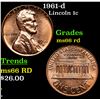 Image 1 : 1961-d Lincoln Cent 1c Grades GEM+ Unc RD