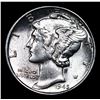 Image 2 : 1945-p Mercury Dime 10c Grades Choice+ Unc