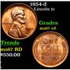 Image 1 : 1954-d Lincoln Cent 1c Grades GEM++ Unc RD