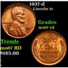 Image 1 : 1937-d Lincoln Cent 1c Grades GEM++ Unc RD