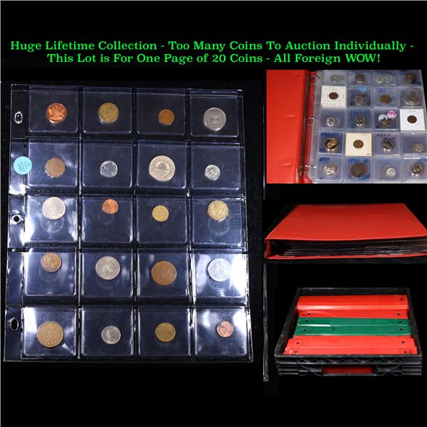 Huge Liifetime Collection - Too Many Coins To Auction Individually - This Lot is For One Page of 20 