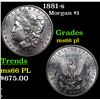 Image 1 : 1881-s Morgan Dollar $1 Grades GEM+ UNC PL