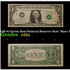 Image 1 : 1963B "Barr Note" $1 Green Seal Federal Reserve Note Grades vf+
