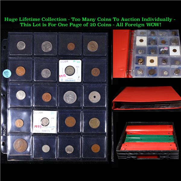 Huge Liifetime Collection - Too Many Coins To Auction Individually - This Lot is For One Page of 20 