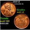 Image 1 : 1937-d Lincoln Cent 1c Grades GEM++ Unc RD