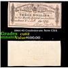 Image 1 : 1984 $3 Confederate Note CSA Grades Select CU