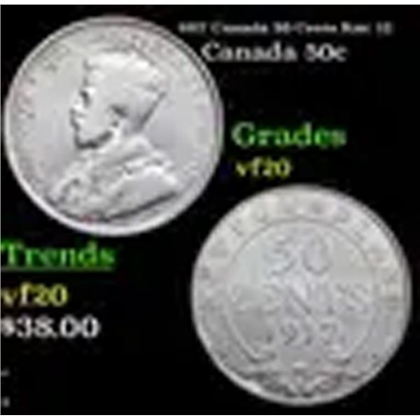 1901 Canada 50 Cents Km: 12 Grades vf, very fine