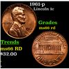 Image 1 : 1961-p Lincoln Cent 1c Grades GEM+ Unc RD