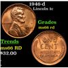Image 1 : 1946-d Lincoln Cent 1c Grades GEM+ Unc RD