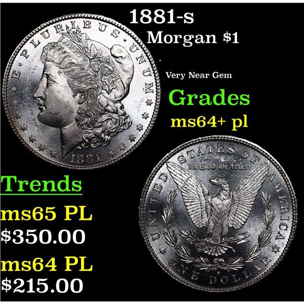 1881-s Morgan Dollar $1 Grades Choice Unc+ PL