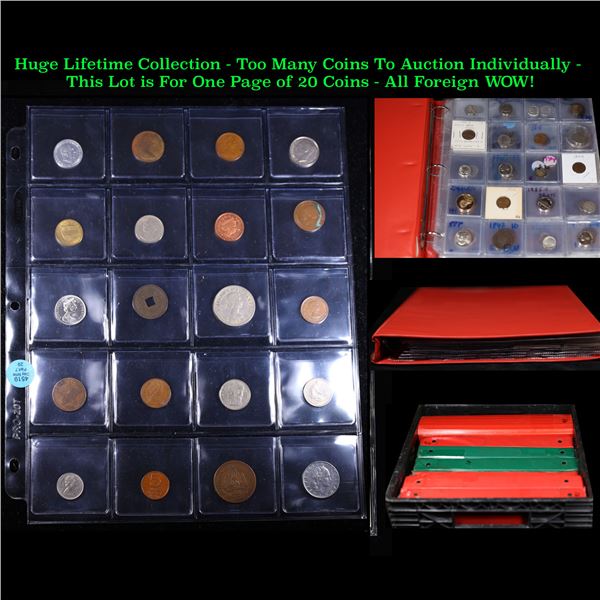 Huge Liifetime Collection - Too Many Coins To Auction Individually - This Lot is For One Page of 20 