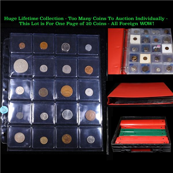 Huge Liifetime Collection - Too Many Coins To Auction Individually - This Lot is For One Page of 20 