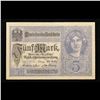 Image 2 : 1917 imperial Germany 5 Mark Note P# 56B Grades xf+