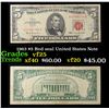 Image 1 : 1963 $5 Red seal United States Note Grades vf+