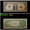 Image 1 : 1963B "Barr Note" $1 Green Seal Federal Reserve Note Grades vf+