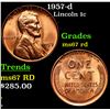 Image 1 : 1957-d Lincoln Cent 1c Grades GEM++ Unc RD