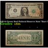 Image 1 : 1963B "Barr Note" $1 Green Seal Federal Reserve Note Grades vf+