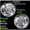 Image 1 : 1945-p Mercury Dime 10c Grades GEM+ Unc