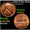 Image 1 : 1960-d Sm Date Lincoln Cent 1c Grades GEM+ Unc RD