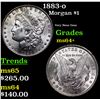 Image 1 : 1883-o Morgan Dollar $1 Grades Choice+ Unc