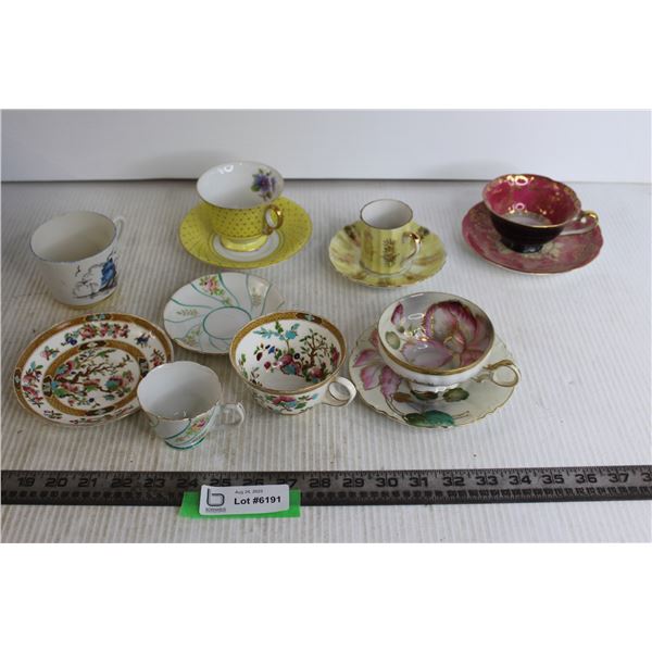 (13) Assorted Cups and Saucers