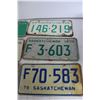 Image 3 : (6) Saskatchewan License Plates (1964, 1969, 1970, 1976)