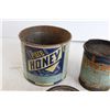 Image 2 : (3) Tin Containers (Pure Honey, (2) Marshall Wells (Both Full)