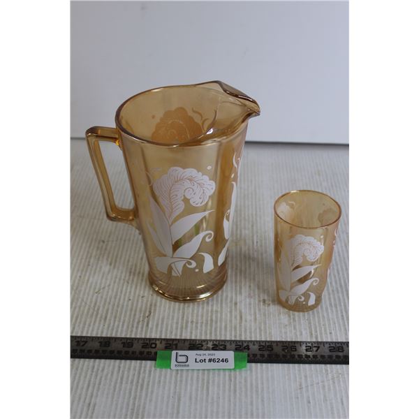 Creamsicle Glass with Pitcher