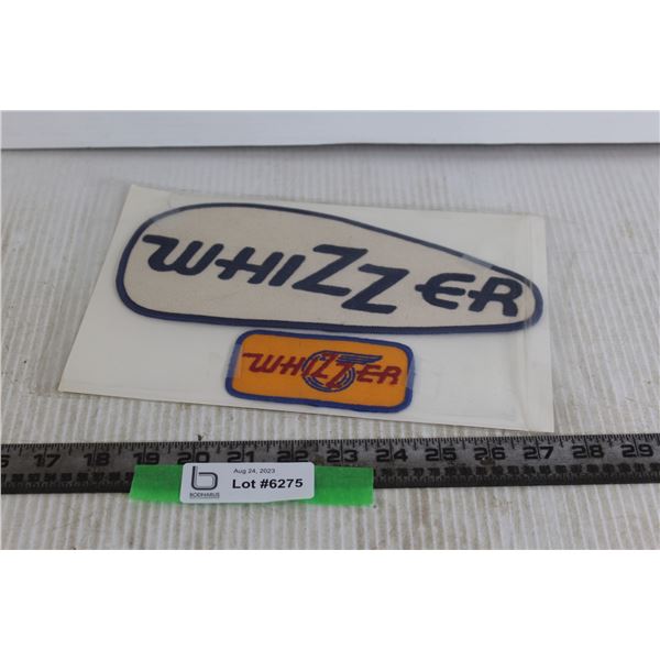 (2) Vintage Whizzer Bike Engine Crests