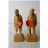 Image 3 : (2) Wood Carved Old Men Figures by Caron