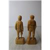 Image 5 : (2) Wood Carved Old Men Figures by Caron