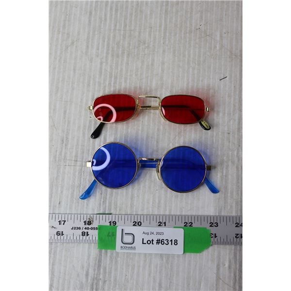 (2) Pairs of Coloured Sunglasses