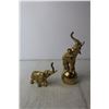 Image 4 : (2) Brass Elephants