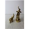 Image 5 : (2) Brass Elephants