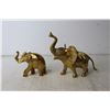 Image 3 : (3) Brass Elephants