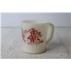 Image 2 : Fire King Davy Crockett Milk Glass Mug (White and Red)