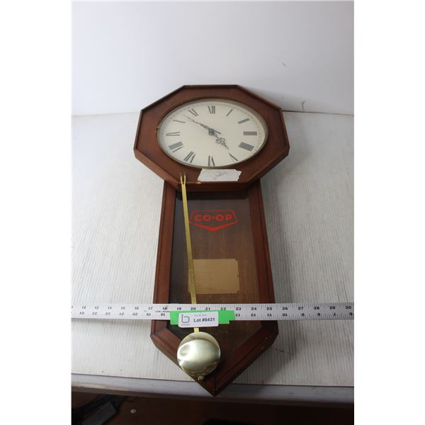 Co Op Wall Clock (Pendulum Not Attached)