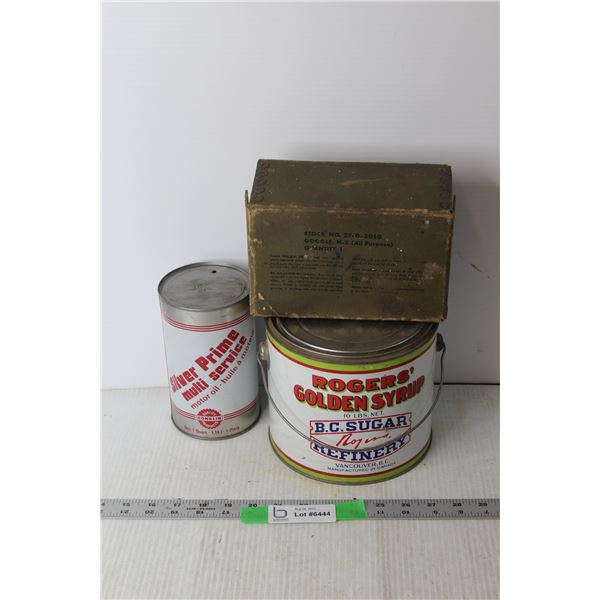 (2) Tin Cans and Military Glasses