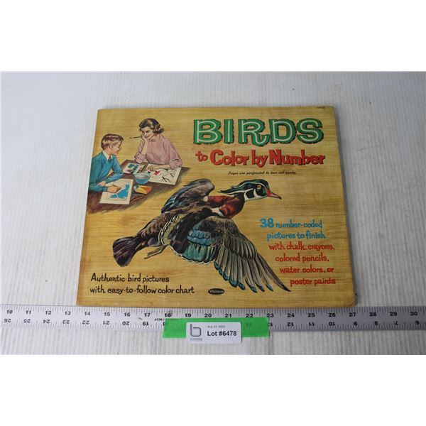 Vintage Birds to Colour by Number Book