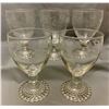 Image 1 : (5) Anchor Hocking Elegant Stemmed Glassware/Tumblers - "Wheelcut", C.1950s